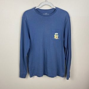 Vineyard Vines Spring Break Pawty Animal Long Sleeve Pocket Tee - Size Small